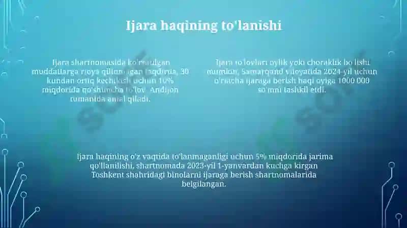 Ishga Ijara va Foydaga Ijara 4