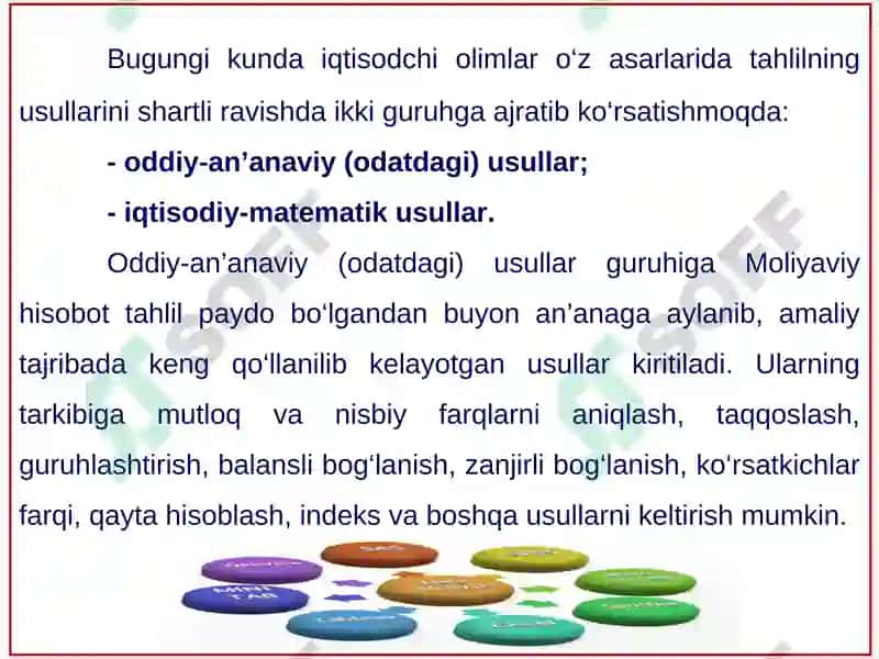 Moliyaviy hisobot tahlilining metodlari va usullari 4