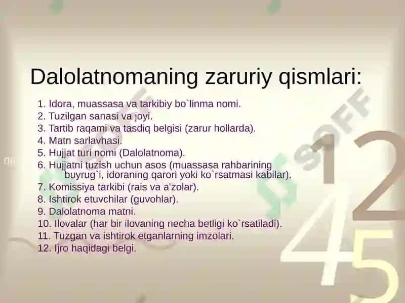 Xizmat yozishmalari 4