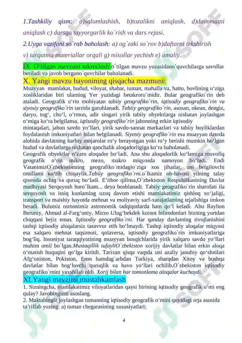 Geografiya fanining 8-sinf darslik 4