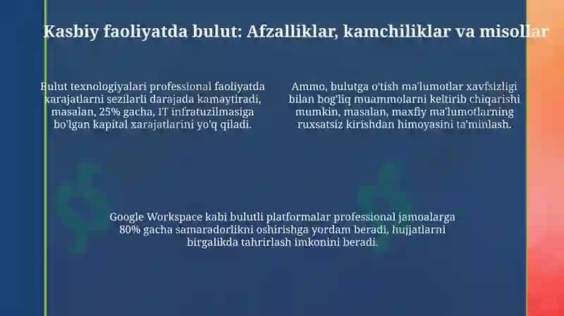 Bulutli Texnologiyalar: Ta'rif, turlari va roli 4