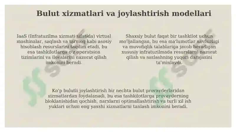 Bulutli yechimlar va bulutli infratuzilmasi raqamli platformalar 4