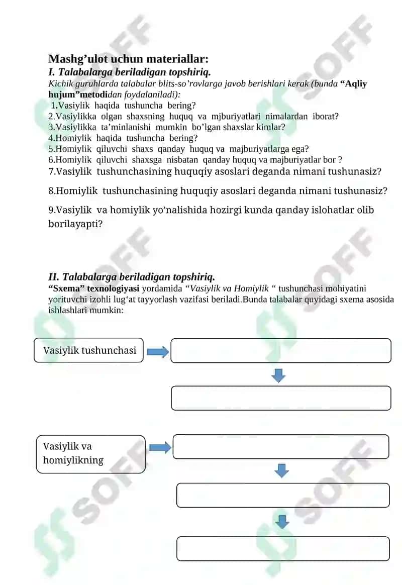 VASIYLIK VA HOMIYLIK 4