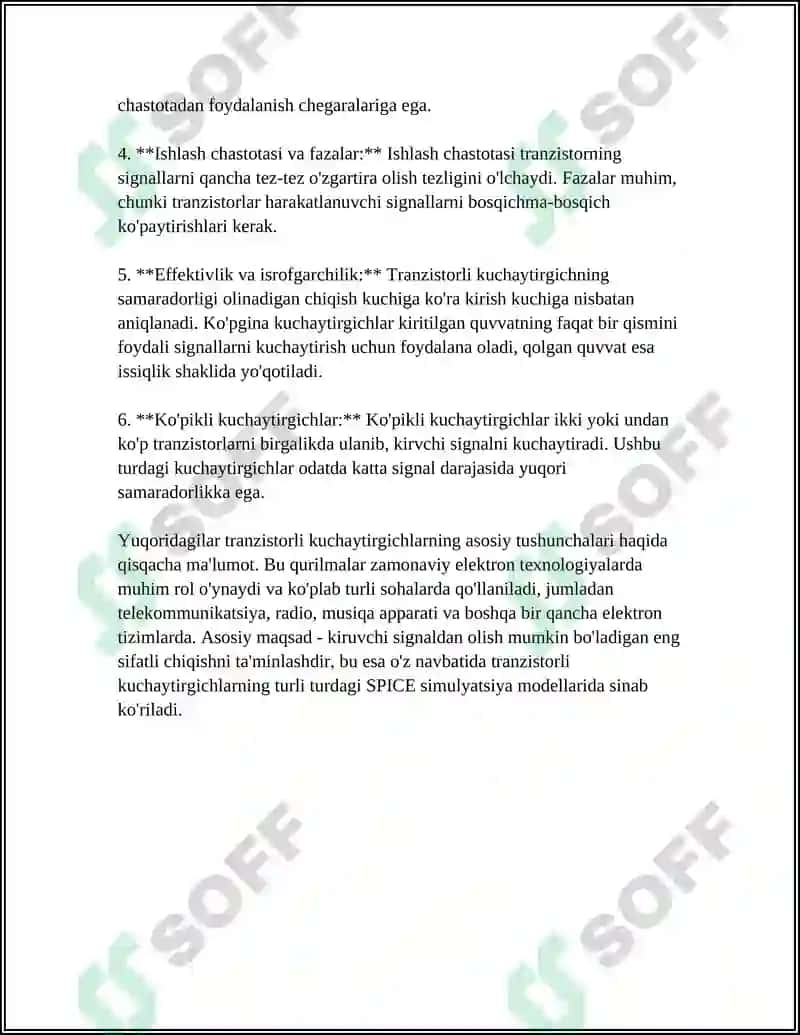 TRAZISTORLI KUCHAYTIRGICHLAR 4