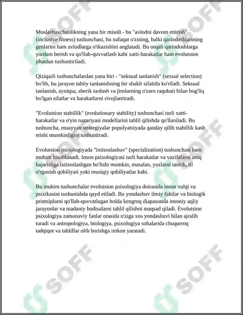 EVOLUTSION PSIXOLOGIYAGA KIRISH 4