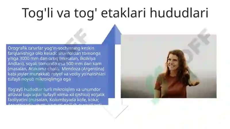 And tog'lari orografik xususiyatlari 4