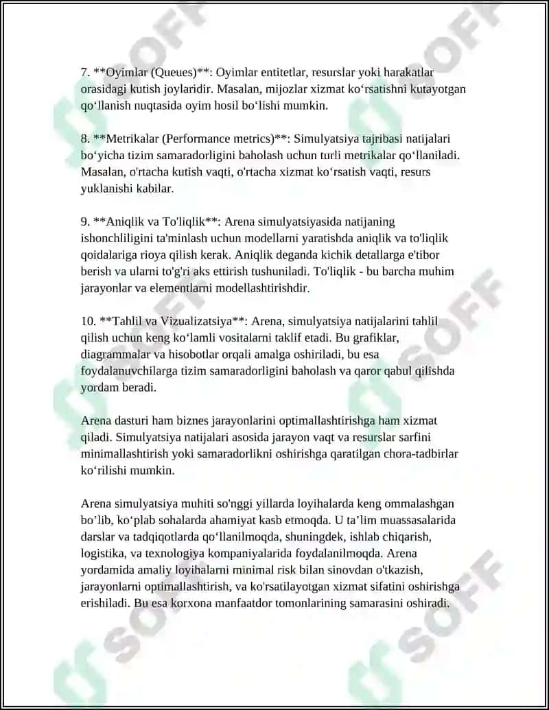 Arena Simulyatsiya Muhiti 4