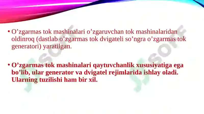O’zgarmastok mashinalariuning tuzilishi va ishlash prinsi 4