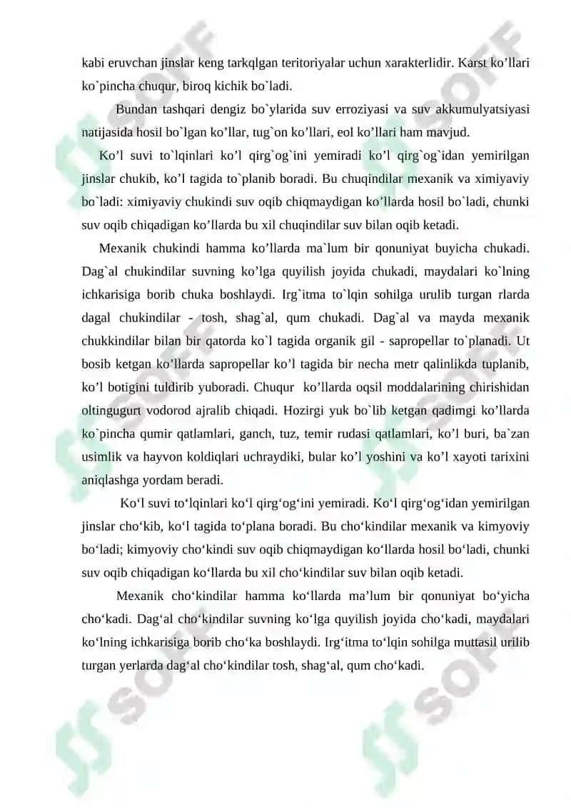 KO‘L VA BOTQOQLIKLARNING GEOLOGIK ISHI 4