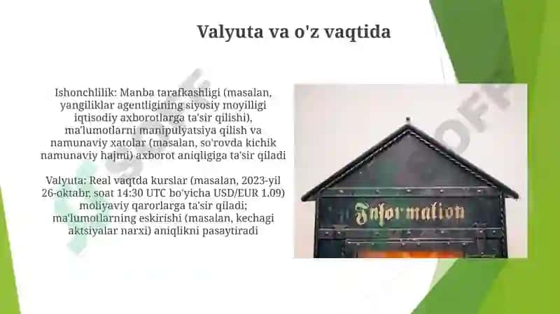 Axborot turlari va ishonchliligi 4