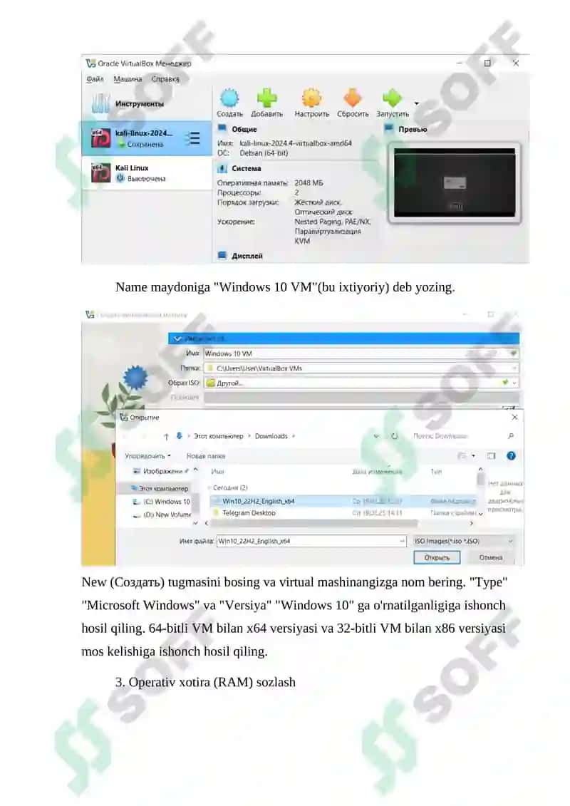 Virtual mashinaga Windows operatsion sistemasini o’rnatish 4