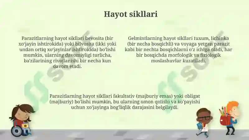 Parazitlarning rivojlanish shakllari 4