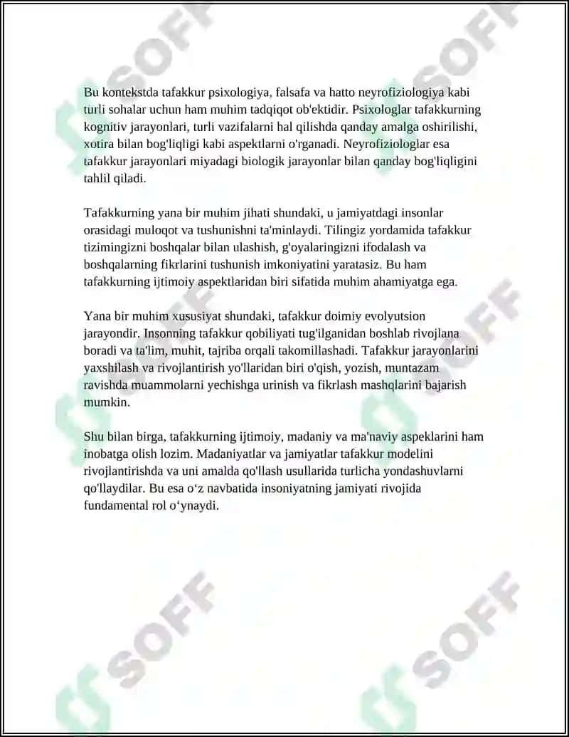 TAFAKKUR OPERATSIYALARI 4