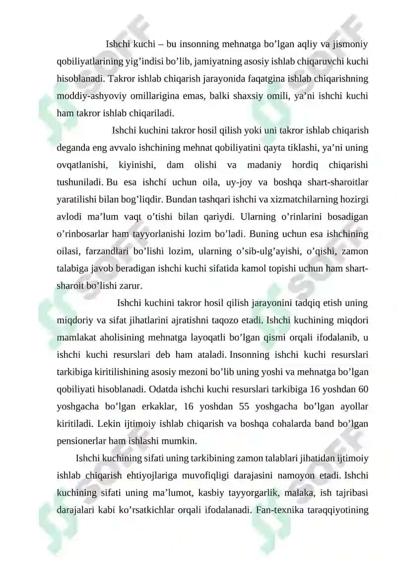 Ishchi kuchi, uning bandligi va ishsizlik 4