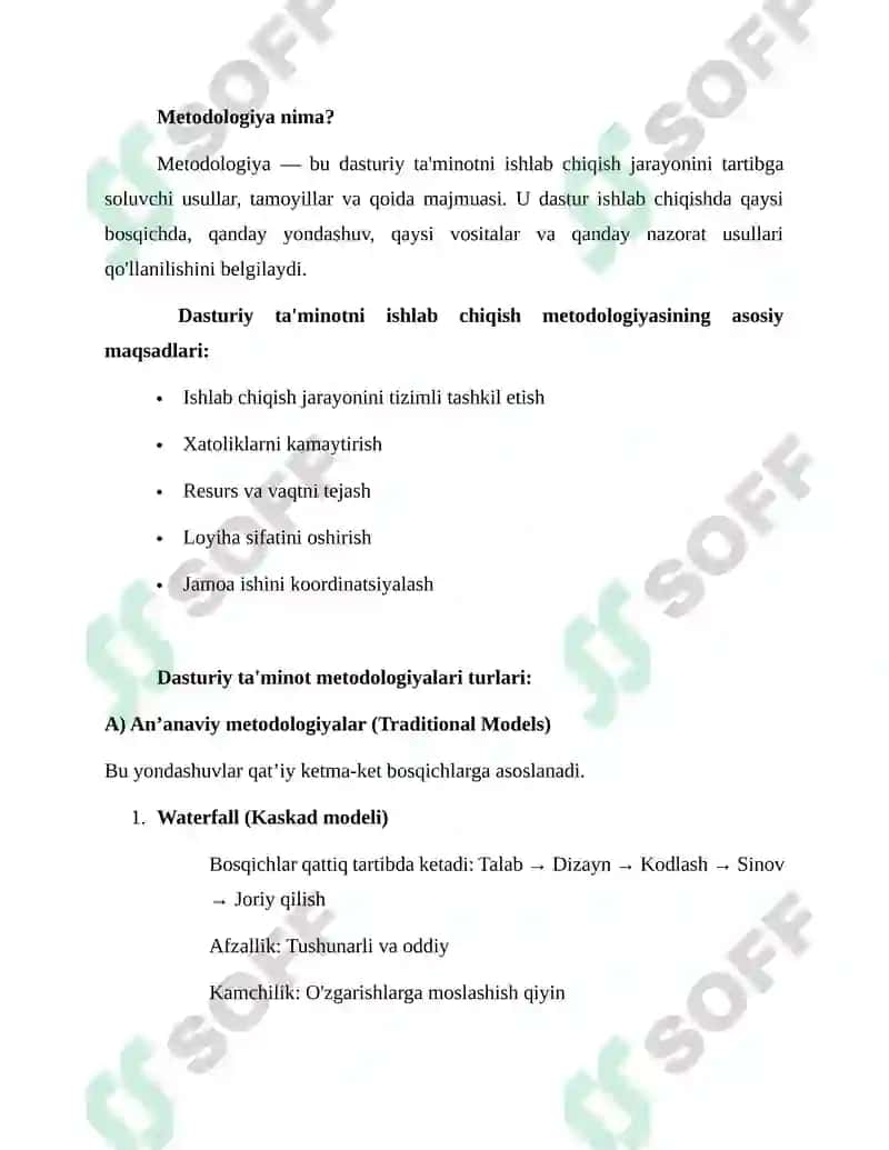 Rational Unified Process (RUP) metodologiyasi 4