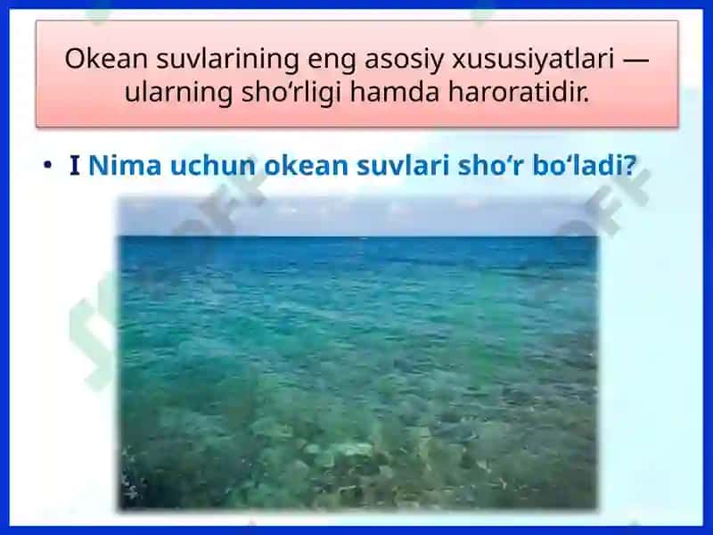 Okean suvining xususiyatlari 4