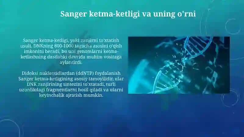 Genetik ketma-ketlik usullari 4
