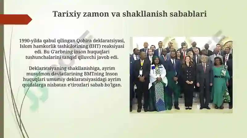 Qohira deklaratsiyasi tarixi va mazmuni 4