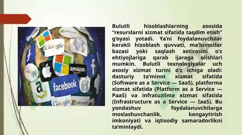 Bulutli hisoblashlar (Cloud compyuting) va ularning asosiy tushunchalari 4