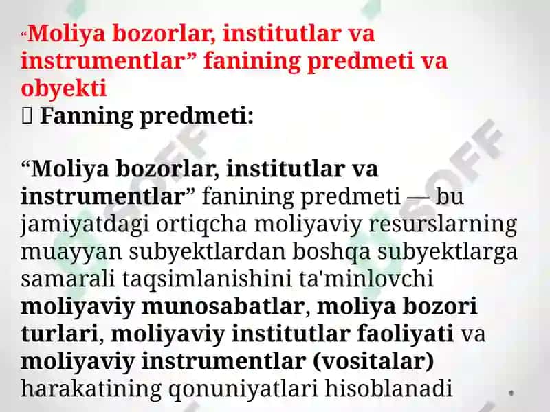 Moliyabozorlar, institutlar va instrumentlar 4
