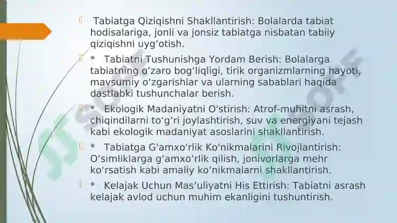 Ekologik ta'lim berish davlat standartlari. 4