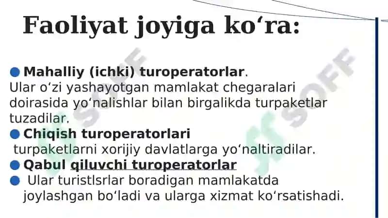 TUROPERATORLARNI TOIFALARGA AJRATISH 4