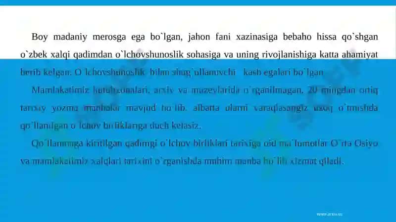 Metrologiya fanining tarixiy yuritilishi 4