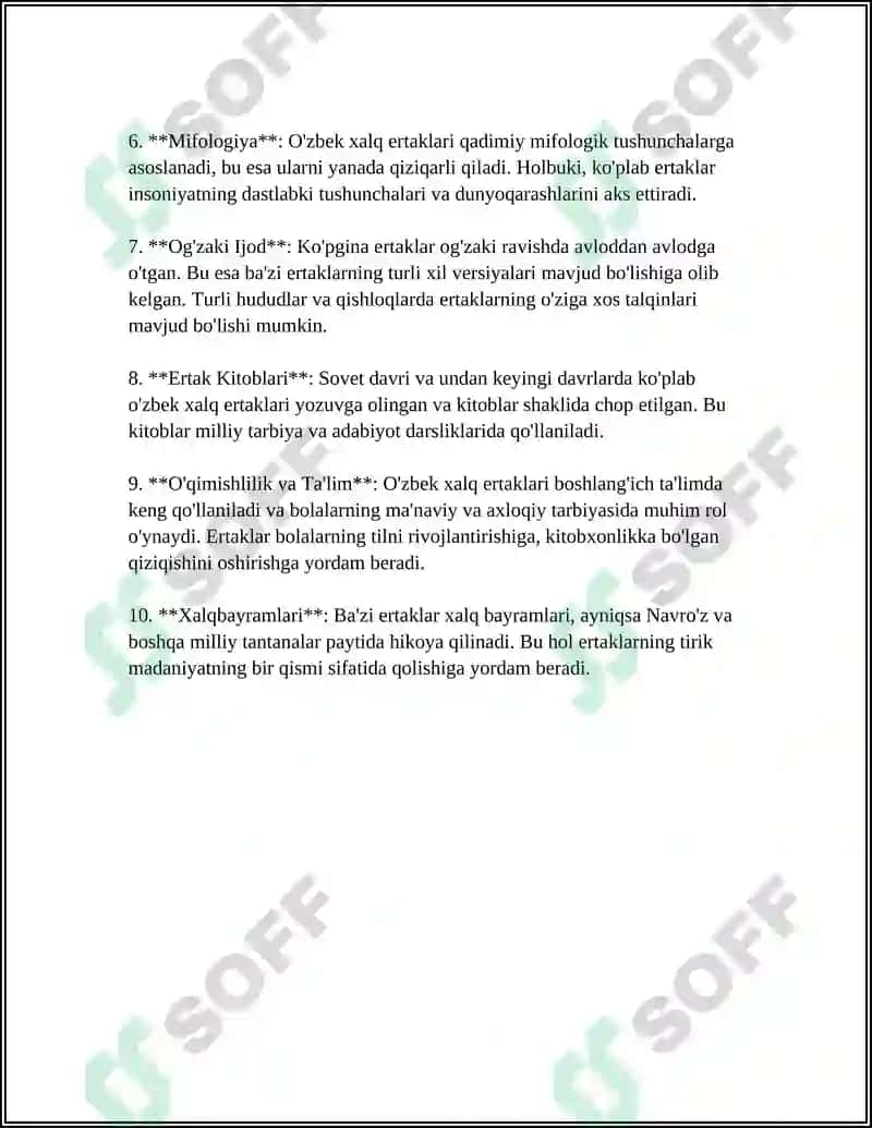 O'zbek Folkloriga oid maqola 4