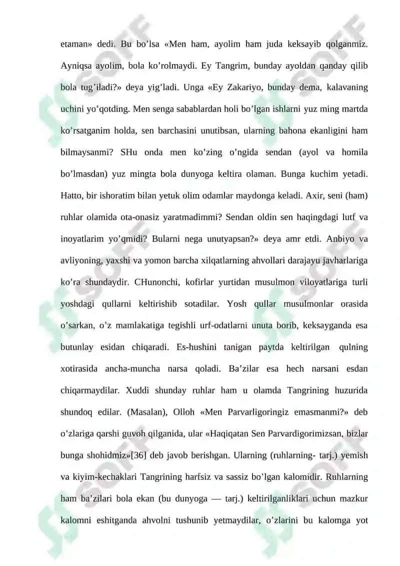 Asardagi Qur’on Karim oyatlari va hadislar 4