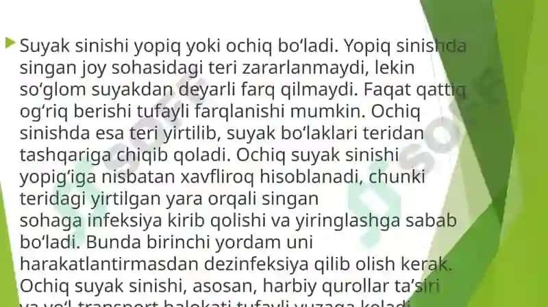 Suyak sinishlarida zamonaviy davolash usullari 4
