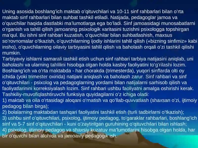 Sinf rahbarining faoliyati 4