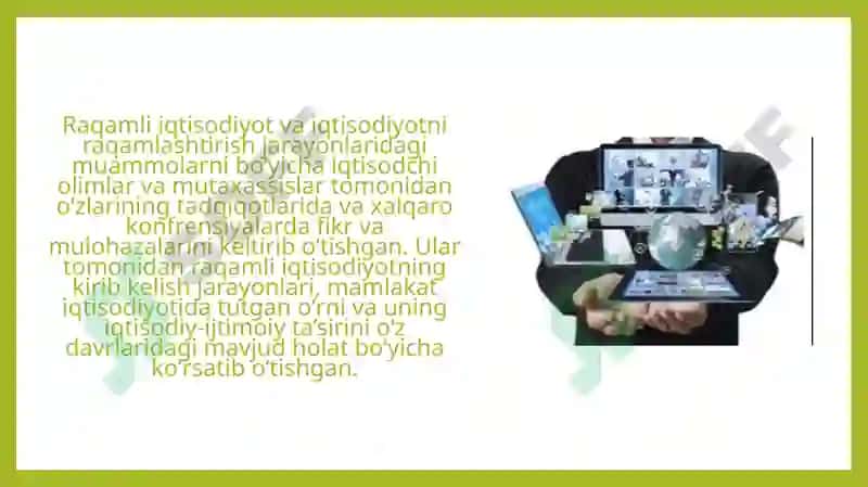 Raqamli iqtisodiyotning texnologik asoslari sun’iy intellekt, robotlar, uchuvchisiz uchish qurilmalari virtual reallik, additiv texnologiyalar 4