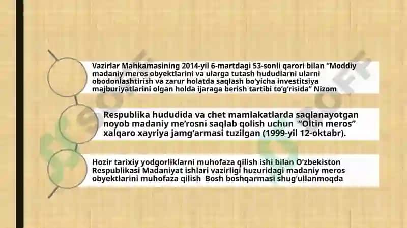 MODDIY MADANIY ME’ROS OBYEKTLARINI NOBUD QILISH 4