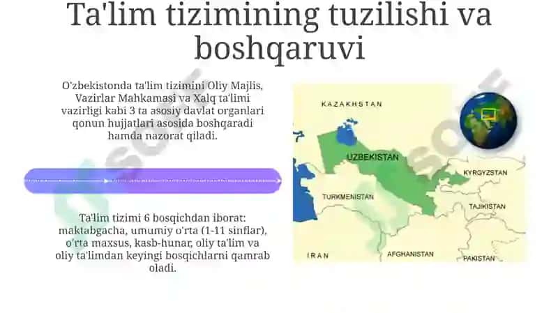 Oʻzbekiston Respublikasi taʼlim tizimi: Tarix va rivojlanish 4