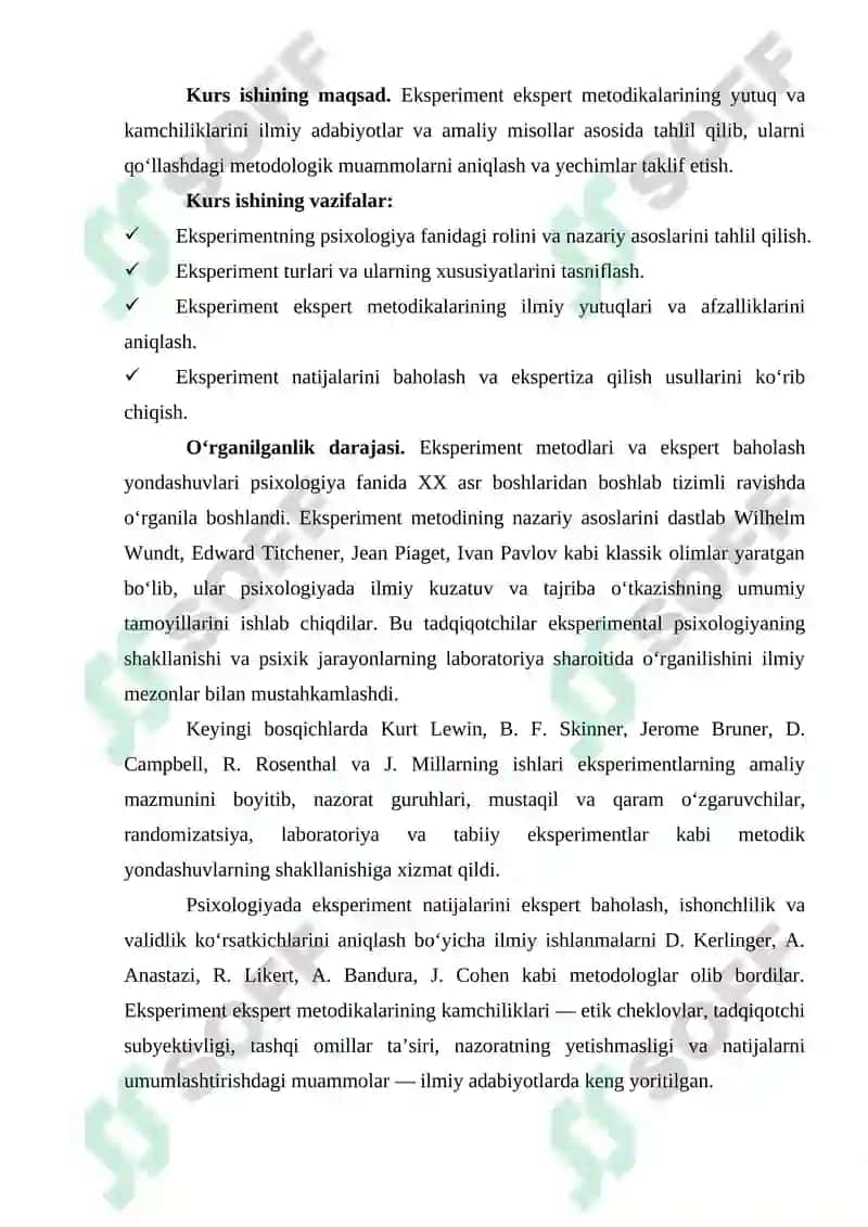 Eksperiment ekspert metodikalarining yutuq va kamchiliklari 4