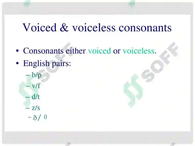 THE SYSTEM OF ENGLISH consonant PHONEMES 4