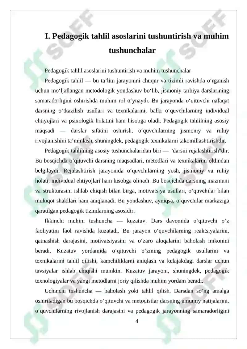 PEDAGOGIK TAHLIL O‘TKAZISH USLUBIYATI 4