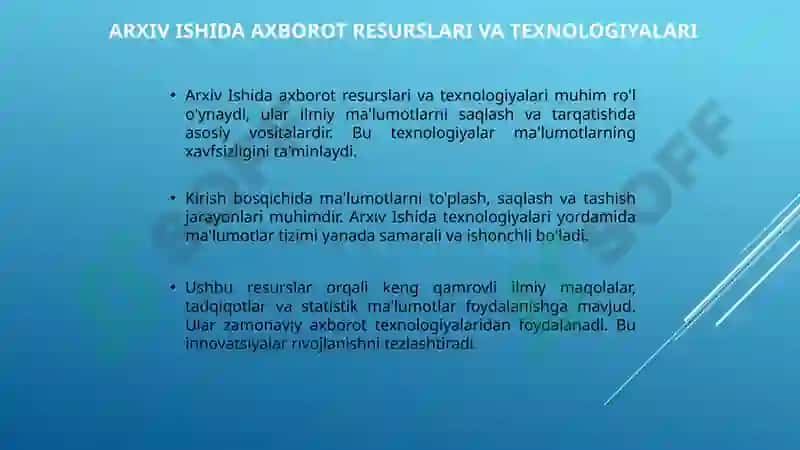 Arxiv va axborot texnologiyalari 4