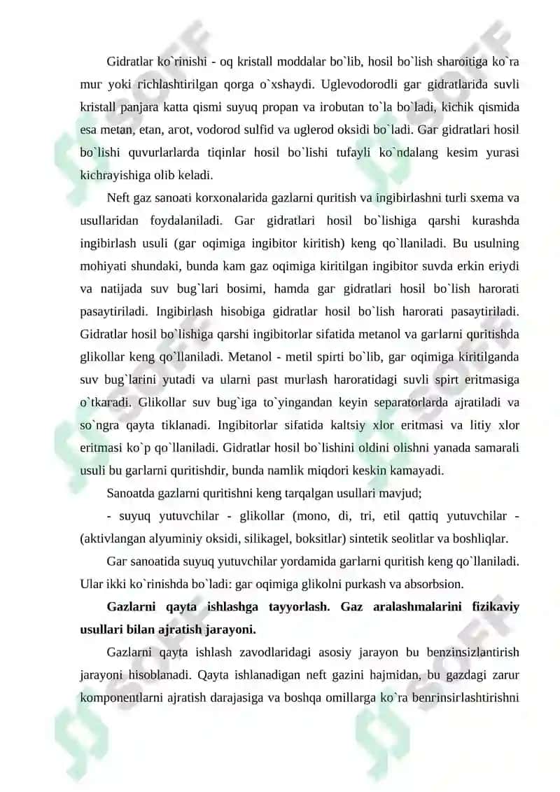 Tabiiy gazni qayta ishlashga tayyorlash 4