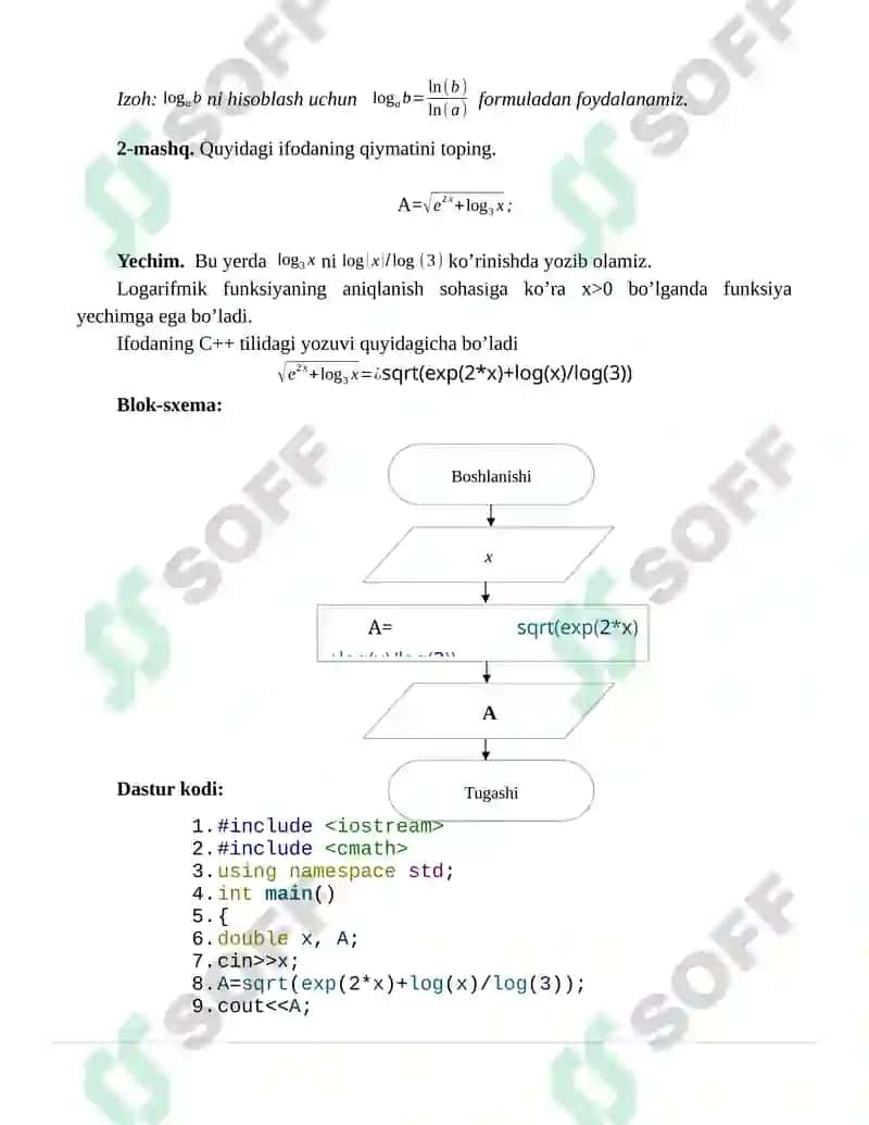 Matematik funksiyalardan foydalanib dasturlar tuzish. 4