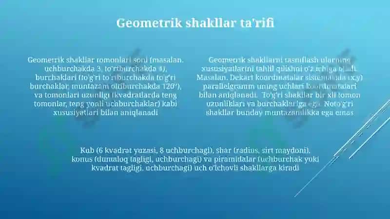 Geometrik shakllar 4