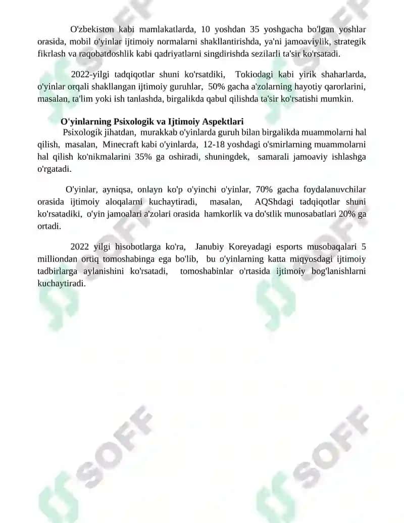 Onlayn O'yinlarning Ijtimoiy Ta'siri 4