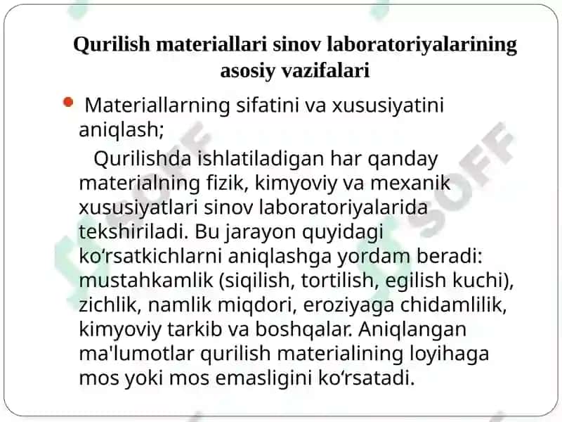 Qurilish materiallari sinov laboratoriyalari 4
