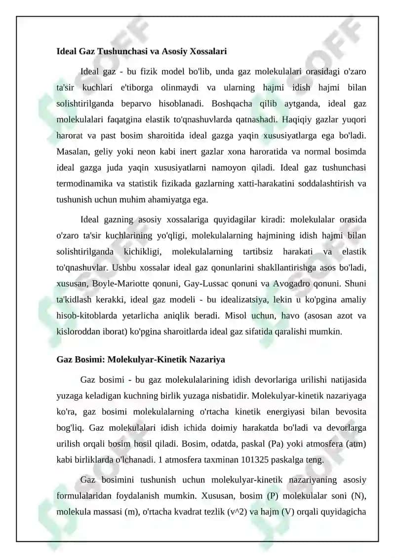 Ideal gaz va uning xossalari 4