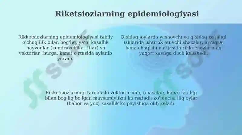 Rikketsiozlar etiologiyasi epidemiologiya 4