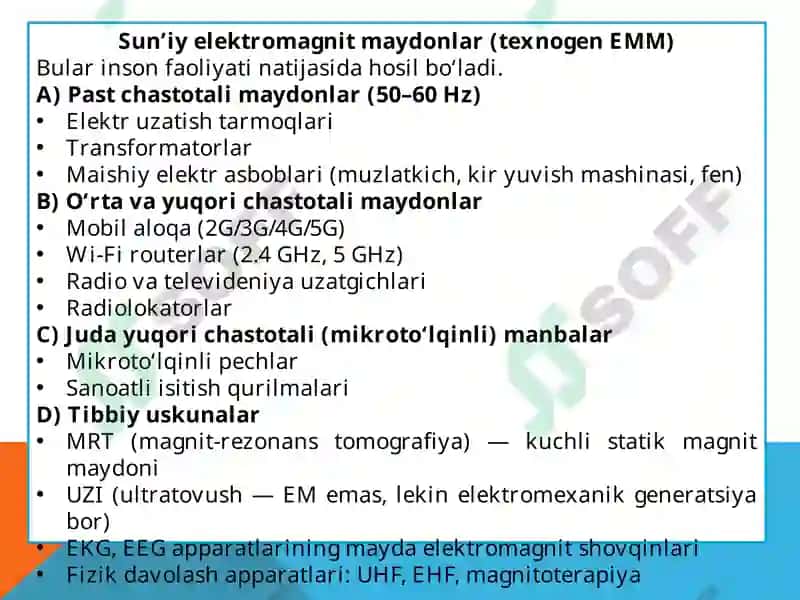 Tabiiy elektromagnit maydonlar (EMM) 4