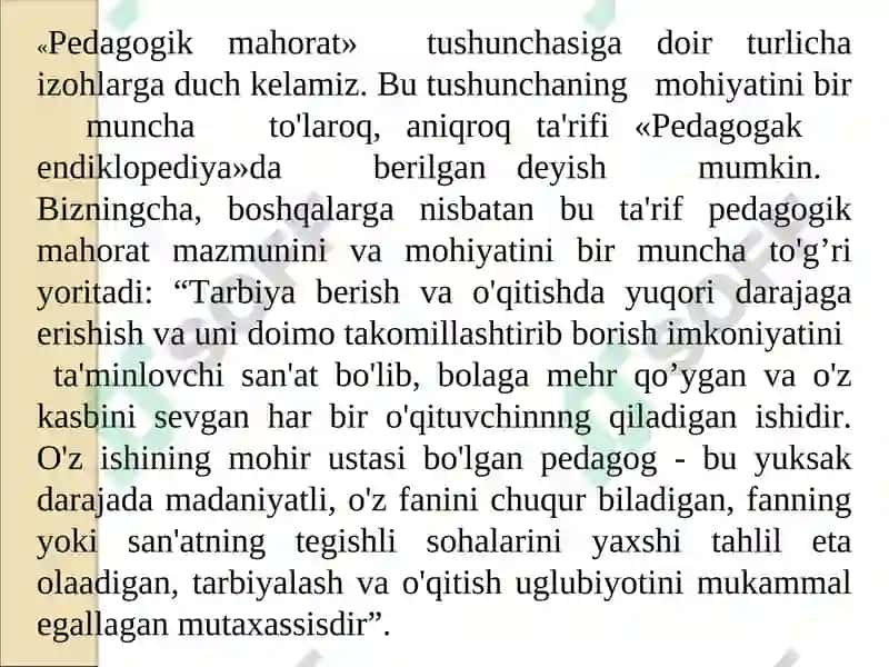 PEDAGOGIK MAHORAT HAQIDA TUSHUNCHA 4
