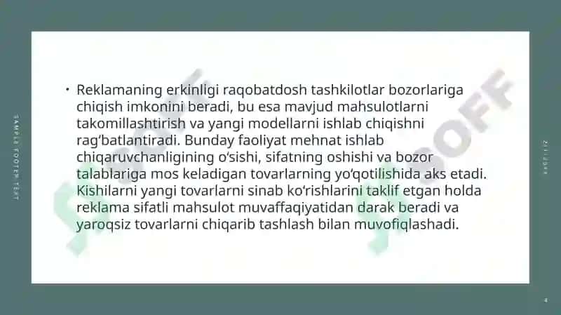 REKLAMANING IQTISODIY JIHATLARI 4