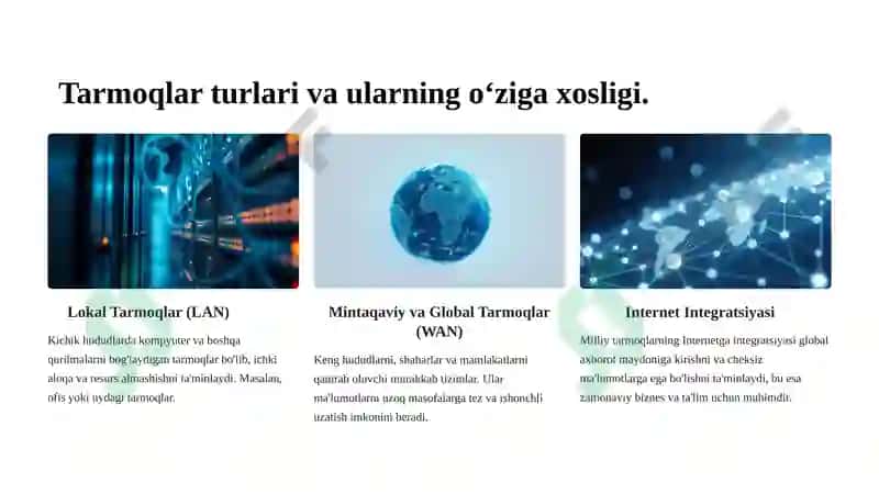 Milliy telekommunikatsiya tarmoqlarini qurish tamoyili 4