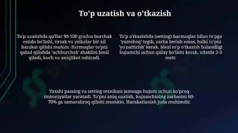 Voleybol texnikasi 4